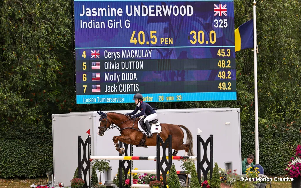 Jasmine Underwood (GBR) rides Indian Girl G during show jumping at the FEI World U25 Eventing Championships at Millstreet International Horse Trials, 22nd – 26th July 2026 | An Eventful Life