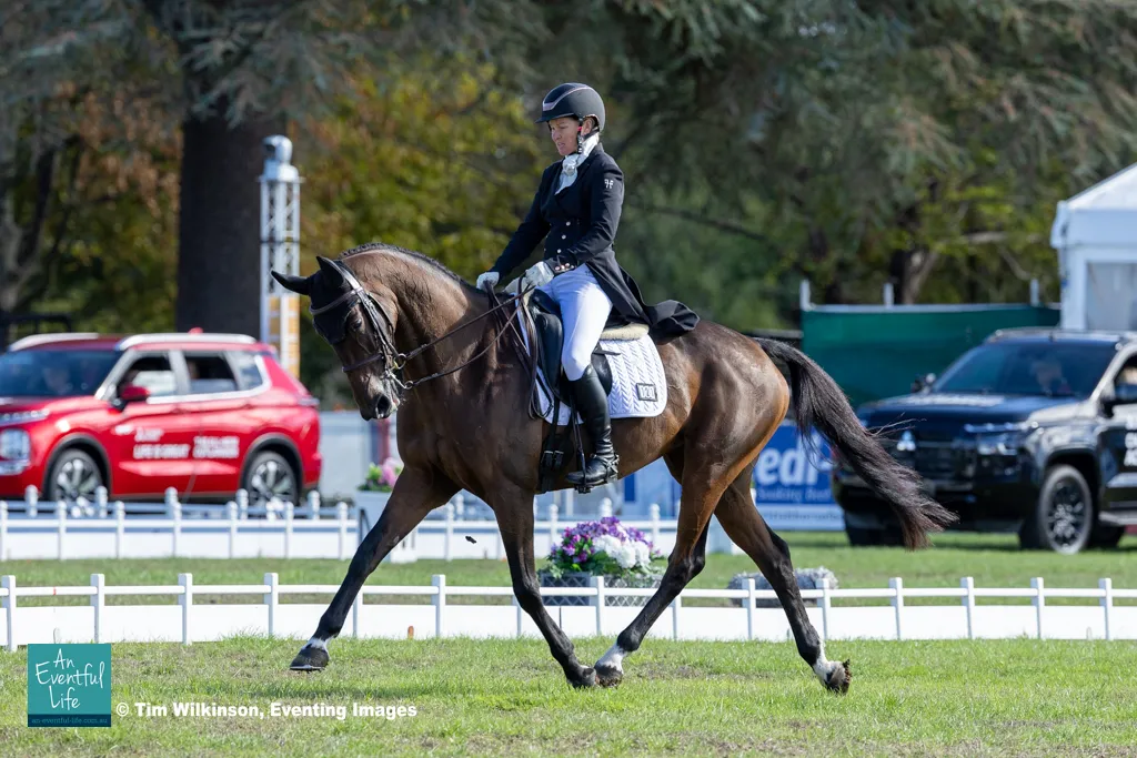 Jonelle Price rides Indian Tonic during the CCI4*-S eventing dressage at Agria Blenheim Palace International Horse Trials 17-20 September 2026 | An Eventful Life