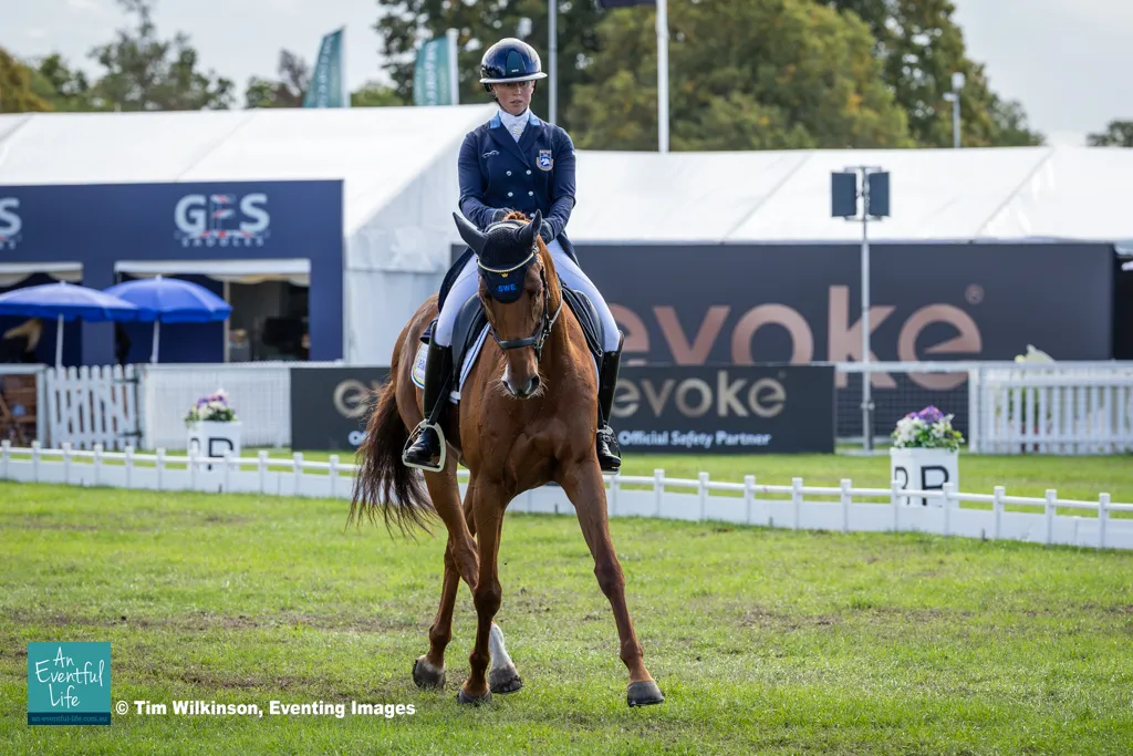 Therese Viklund rides Sella during the CCI4*-S eventing dressage at Agria Blenheim Palace International Horse Trials 17-20 September 2026 | An Eventful Life
