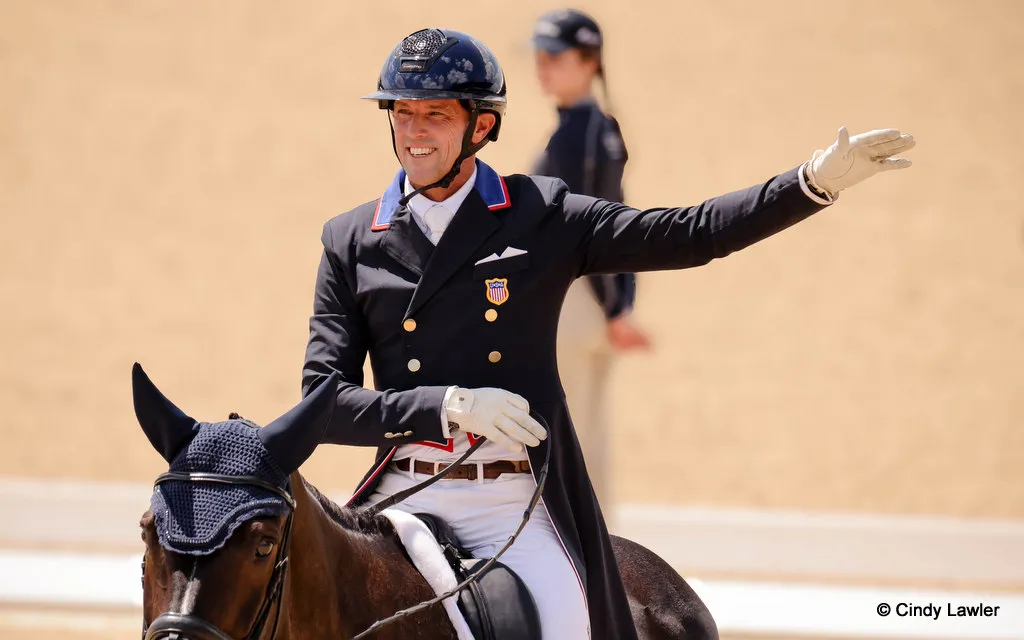 Samantha Clark talks to Tim Price (NZL) and Sophia Hill (AUS) after Thursday’s dressage at Kentucky Three Day Event 2026 where Will Coleman leads the way after the first day of CCI5* dressage | An Eventful Life