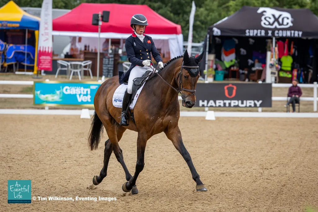 Ros Canter leads the CCI4*-S eventing after the first day of dressage at 2025 Hartpury International Horse Trials & British Eventing Championships | An Eventful Life